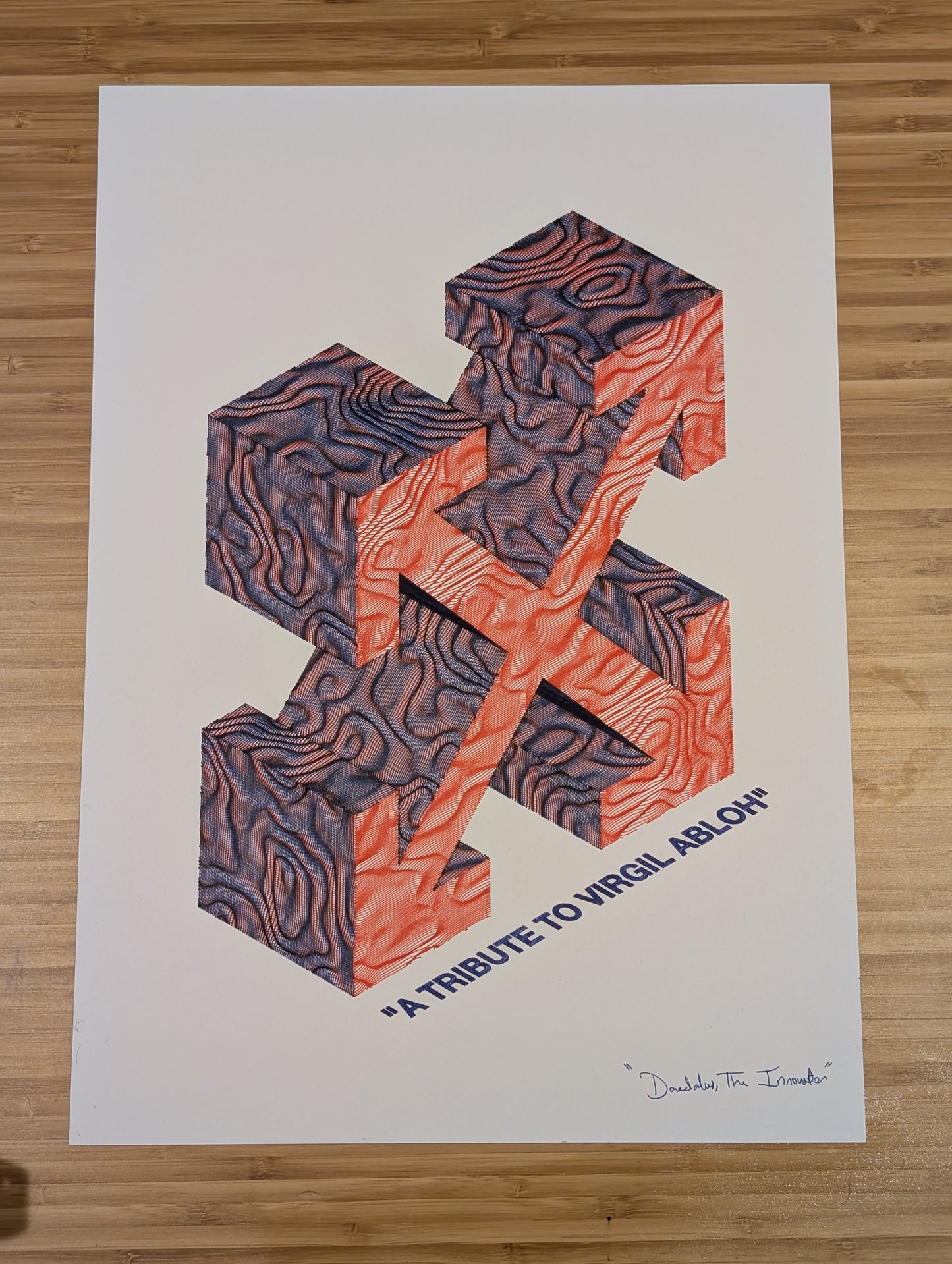 A TRIBUTE TO VIRGIL ABLOH (A3 Pen Plot)