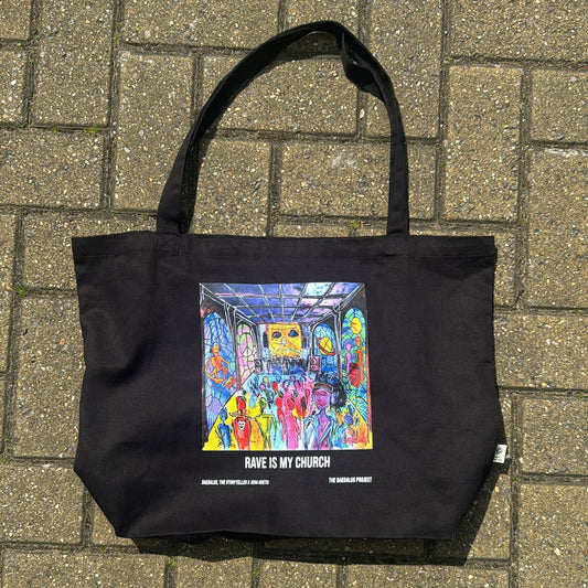 Rave is my Church Tote